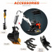 Miniexcavadora con cabina para jardin 