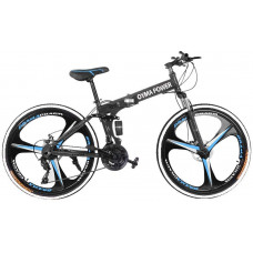 SAFGH Bicicleta de montaña para Adultos de Acero con Alto Contenido de Carbono, Doble suspensión, Shimanos 21-Speed ​​Commuters Bicicletas MTB para Hombres y Mujeres Ciclismo de Carreras al Aire l