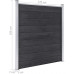 Tidyard Conjunto de Paneles para Vallas de Jardín Valla Residencial Proteccion Privacidad Puerta de Jardín Entrada Exterior Barrera WPC Marrón 180x105 cm 