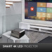 ViewSonic X10-4K Proyector SMART LED UHD portátil de corto alcance para juegos, entretenimiento familiar y doméstico con Wi-Fi Bluetooth y audio Harman Kardon - Carbón metálico