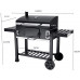 YFGQBCP Al Aire Libre XL Fumador Barbacoa de carbón Barbacoa portátil Barbacoa Exterior, Parrilla de la Barbacoa con el indicador de Calor, elevable cajón de carbón Cuenca W/Estantes Ruedas Y Almace